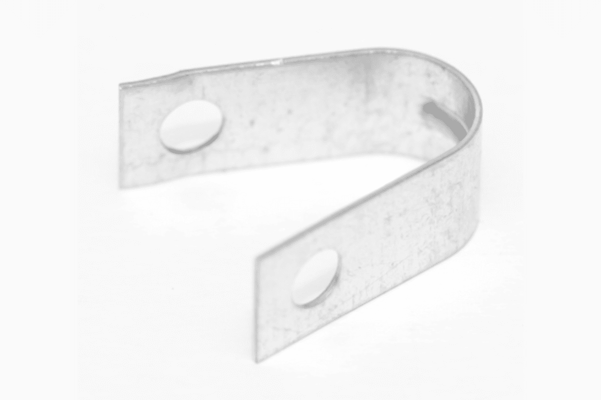 U-shaped metal clamp