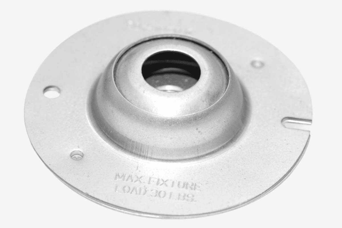 Ceiling fixture mount, metal plate