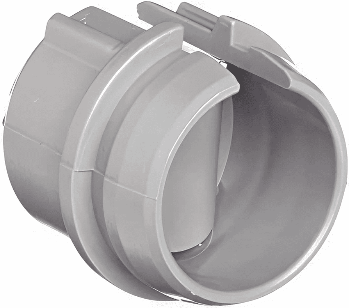 Circular plastic pipe adapter