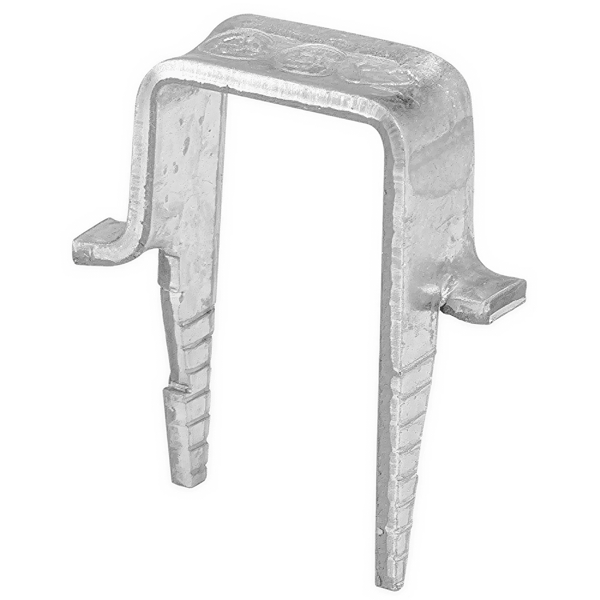 Galvanized wire staple isolated