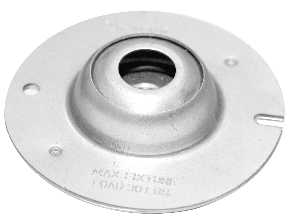 Metal mounting bracket with central hole